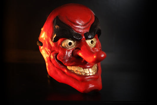 Happy Tengu Mask - Traditional Japanese Mask