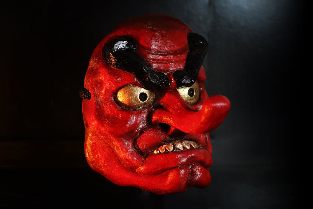 Angry Tengu Mask - Traditional Japanese Mask